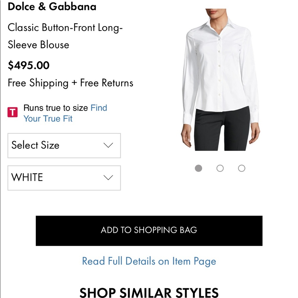 Dolce and Gabbana White Collared shirt 👔